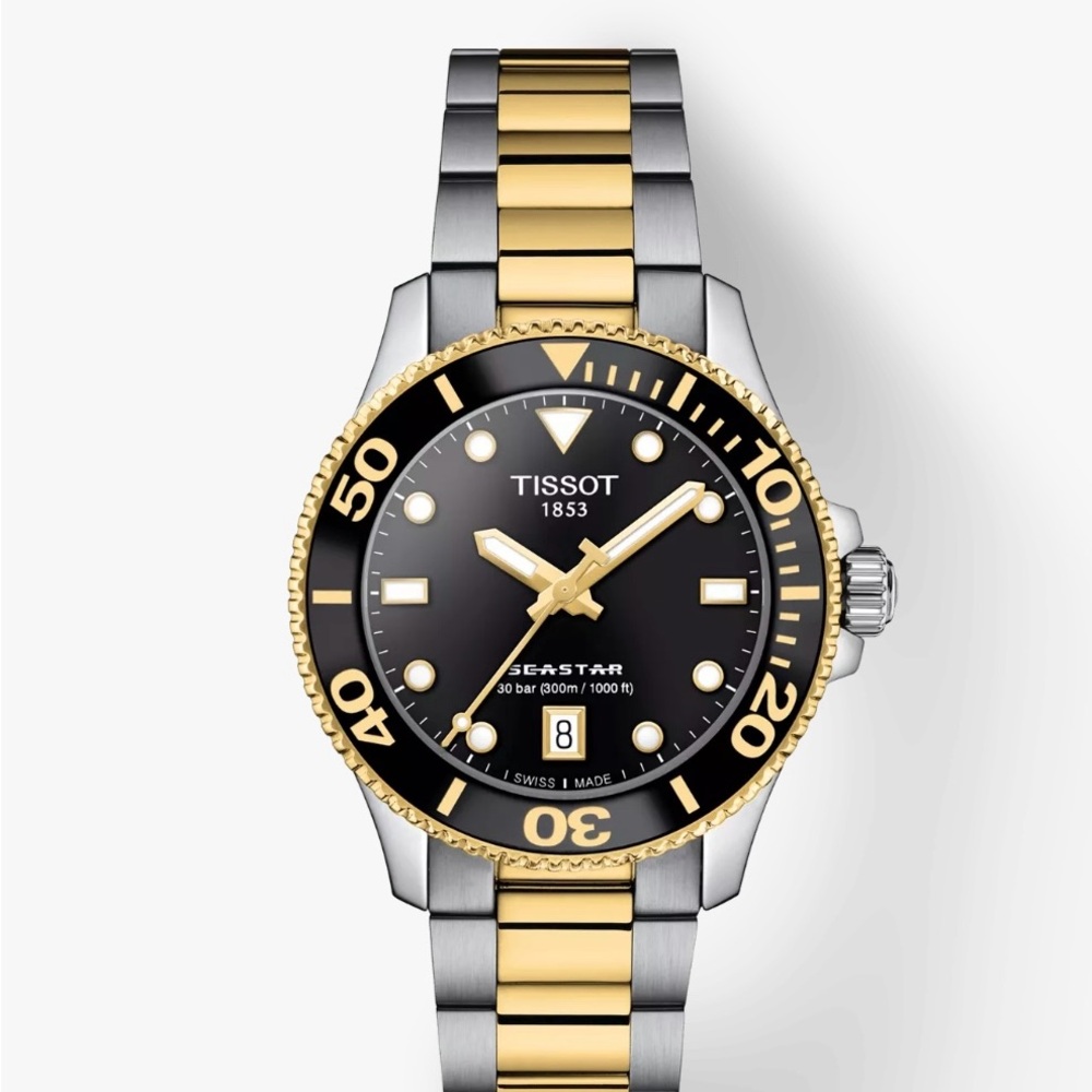 Tissot Black and Gold Men's Watch